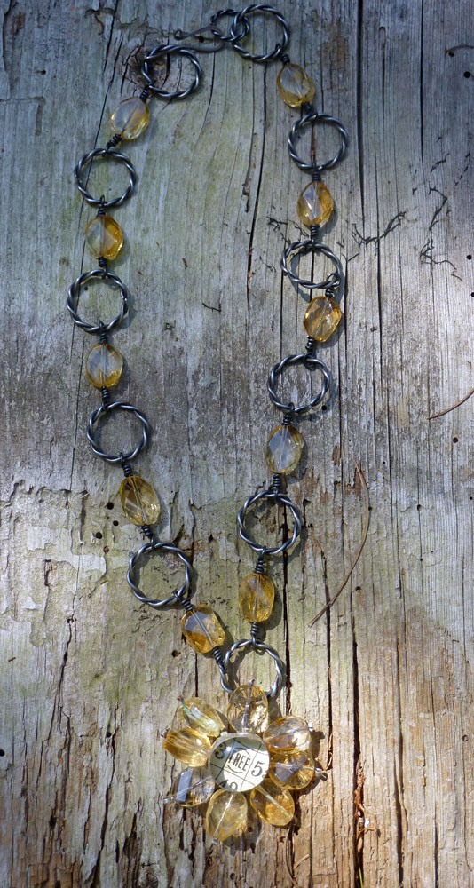 Citrine-Flower-Necklace by Cindy Dean